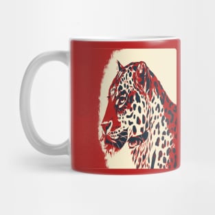 Artistic Leopard's head Cute Hand drawn animal Gift Mug